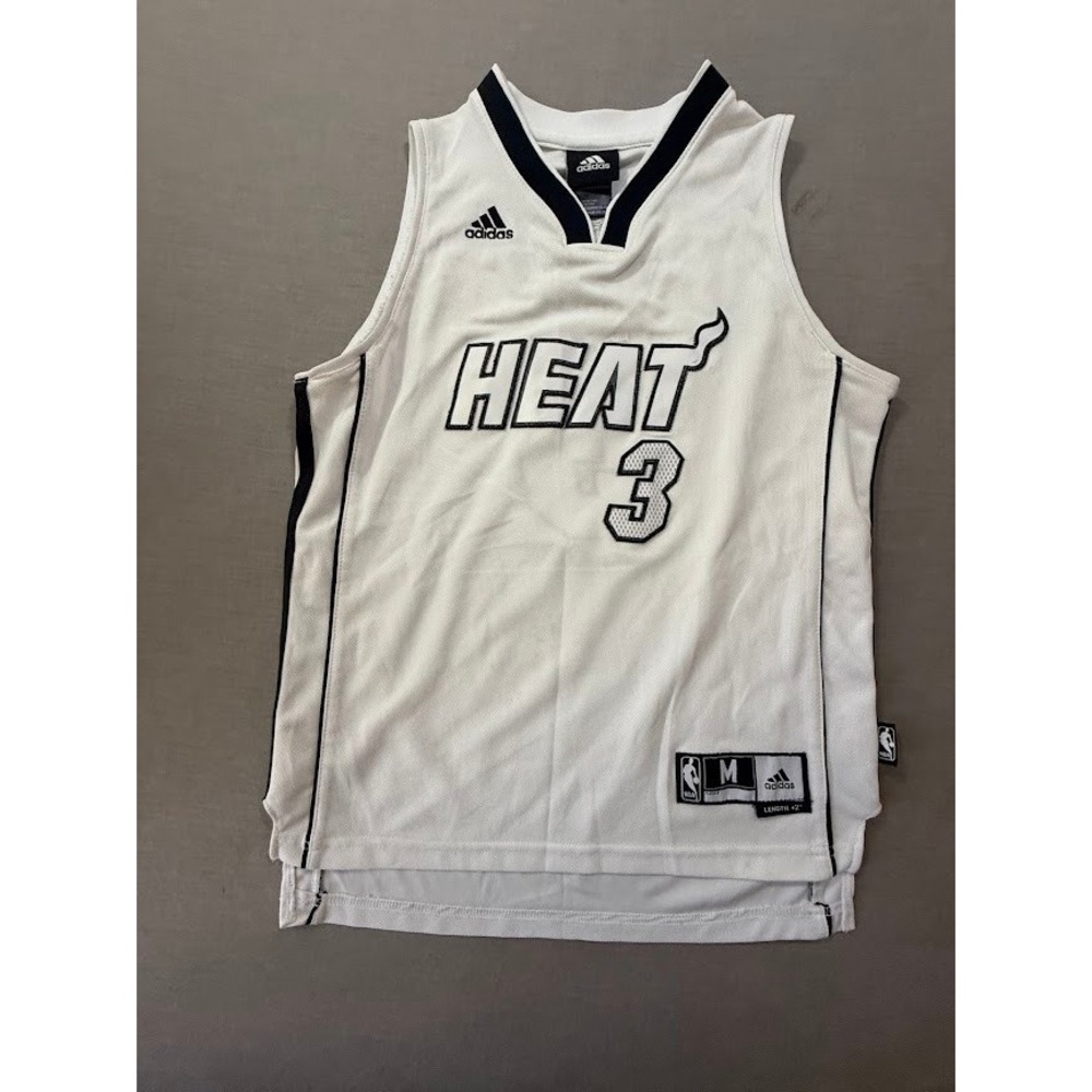Miami Heat Dwyane Wade Adidas Youth Jersey‎ Size M White Hot Basketball